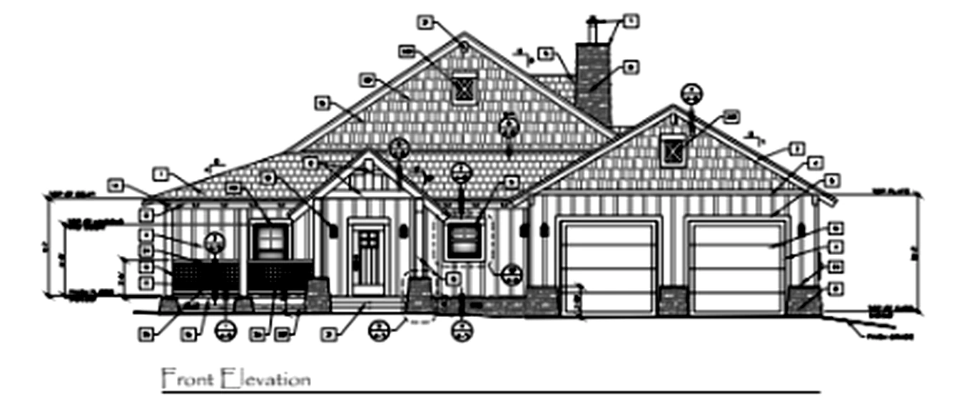 Front elevation drawing supplied for reference