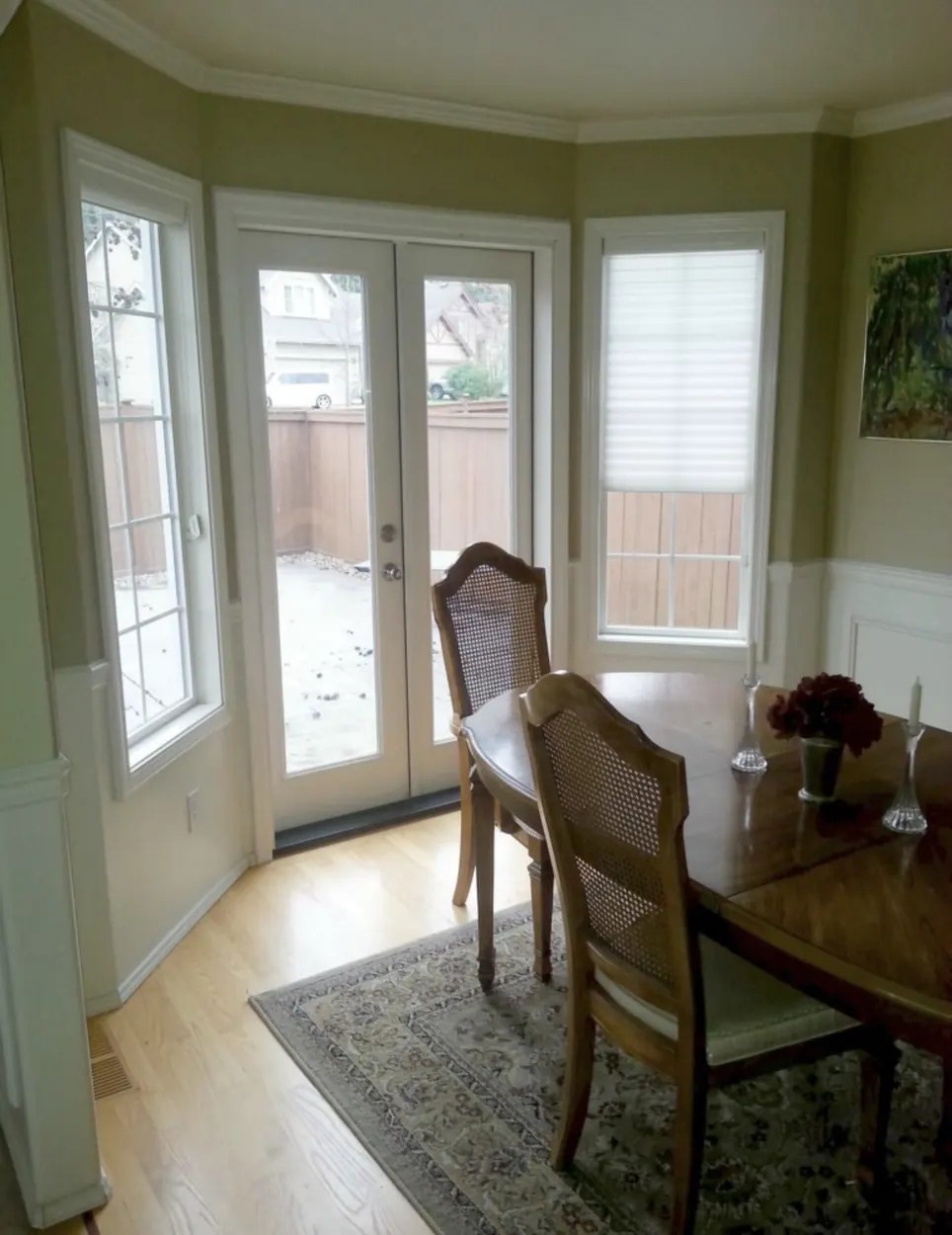 Original living and dining area