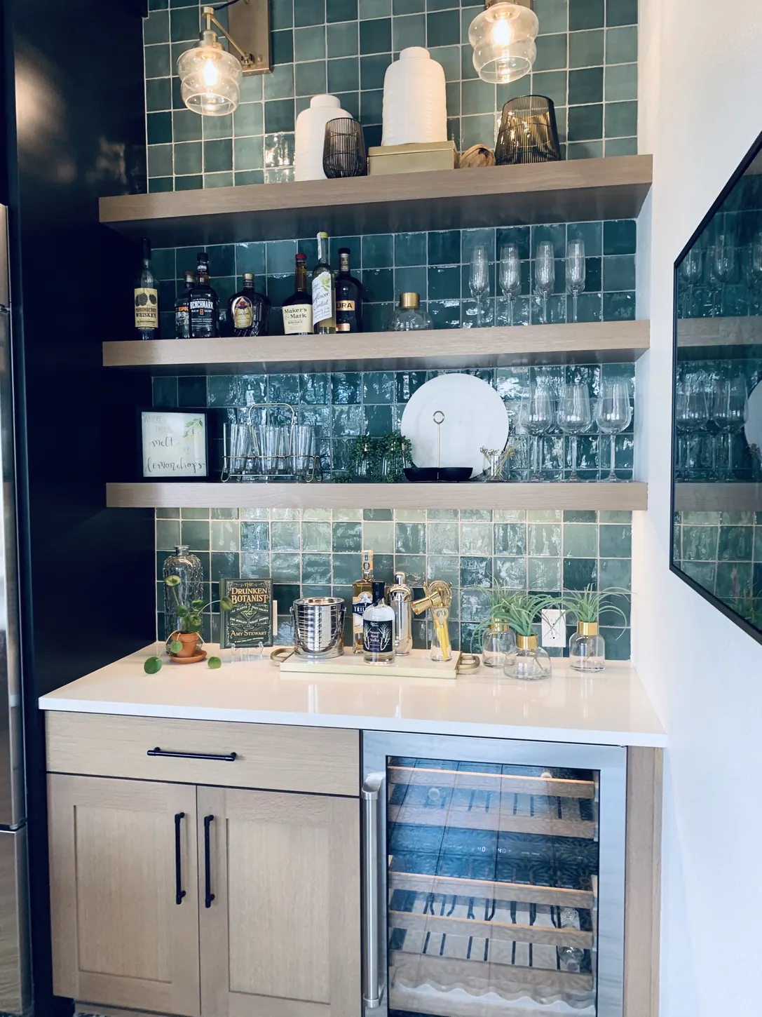 Custom beverage and display cabinetry
