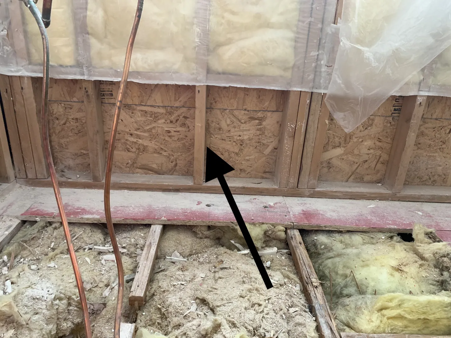 Exposed piping